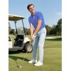 imageMens Golf Polo Shirts UPF 50 Short Sleeve Dri Fit Polos Stretch Performance Collared Golf Casual Work Business WearBlue