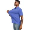 imageMens Golf Polo Shirts UPF 50 Short Sleeve Dri Fit Polos Stretch Performance Collared Golf Casual Work Business WearBlue