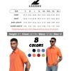 imageMens Golf Polo Shirts UPF 50 Short Sleeve Dri Fit Polos Stretch Performance Collared Golf Casual Work Business WearBright Orange