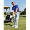 imageMens Golf Polo Shirts UPF 50 Short Sleeve Dri Fit Polos Stretch Performance Collared Golf Casual Work Business WearDeep Royal Blue
