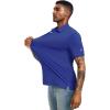 imageMens Golf Polo Shirts UPF 50 Short Sleeve Dri Fit Polos Stretch Performance Collared Golf Casual Work Business WearDeep Royal Blue