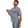 imageMens Golf Polo Shirts UPF 50 Short Sleeve Dri Fit Polos Stretch Performance Collared Golf Casual Work Business WearGrey