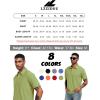 imageMens Golf Polo Shirts UPF 50 Short Sleeve Dri Fit Polos Stretch Performance Collared Golf Casual Work Business WearLight Moss Green