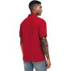 imageMens Golf Polo Shirts UPF 50 Short Sleeve Dri Fit Polos Stretch Performance Collared Golf Casual Work Business WearRed