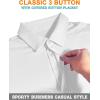 imageMens Golf Polo Shirts UPF 50 Short Sleeve Dri Fit Polos Stretch Performance Collared Golf Casual Work Business WearWhite