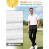imageMens Golf Polo Shirts UPF 50 Short Sleeve Dri Fit Polos Stretch Performance Collared Golf Casual Work Business WearWhite