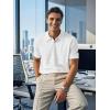 imageMens Golf Polo Shirts UPF 50 Short Sleeve Dri Fit Polos Stretch Performance Collared Golf Casual Work Business WearWhite