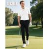 imageMens Short Sleeve Polo Shirts RegularFit Moisture Wicking Golf Shirt Stretch Solid Color Tees Golf Athletic Casual Stylish Tops White