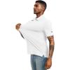 imageMens Short Sleeve Polo Shirts RegularFit Moisture Wicking Golf Shirt Stretch Solid Color Tees Golf Athletic Casual Stylish Tops White