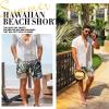 imageMens Swim Trunks Hawaiian Bathing Mesh Lining Suit Swimsuits Beach Shorts with PocketsBanana Leaves