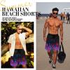 imageMens Swim Trunks Hawaiian Bathing Mesh Lining Suit Swimsuits Beach Shorts with PocketsBlackcolorful Flame