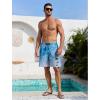 imageMens Swim Trunks Hawaiian Bathing Mesh Lining Suit Swimsuits Beach Shorts with PocketsBlue Wave