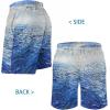 imageMens Swim Trunks Hawaiian Bathing Mesh Lining Suit Swimsuits Beach Shorts with PocketsBlue Whitebrick