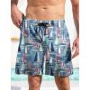 imageMens Swim Trunks Hawaiian Bathing Mesh Lining Suit Swimsuits Beach Shorts with PocketsBluesailboat