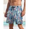 imageMens Swim Trunks Hawaiian Bathing Mesh Lining Suit Swimsuits Beach Shorts with PocketsBluesailboat