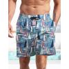 imageMens Swim Trunks Hawaiian Bathing Mesh Lining Suit Swimsuits Beach Shorts with PocketsBluesailboat