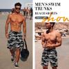 imageMens Swim Trunks Hawaiian Bathing Mesh Lining Suit Swimsuits Beach Shorts with PocketsCamogrey
