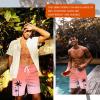 imageMens Swim Trunks Hawaiian Bathing Mesh Lining Suit Swimsuits Beach Shorts with PocketsColor Ramppink