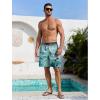 imageMens Swim Trunks Hawaiian Bathing Mesh Lining Suit Swimsuits Beach Shorts with PocketsGreen Wave