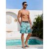 imageMens Swim Trunks Hawaiian Bathing Mesh Lining Suit Swimsuits Beach Shorts with PocketsGreen Wave