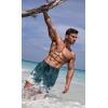 imageMens Swim Trunks Hawaiian Bathing Mesh Lining Suit Swimsuits Beach Shorts with PocketsGreen Whitesea Wave