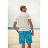 imageMens Swim Trunks Hawaiian Bathing Mesh Lining Suit Swimsuits Beach Shorts with PocketsLake Blue Palm Tree