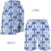 imageMens Swim Trunks Hawaiian Bathing Mesh Lining Suit Swimsuits Beach Shorts with PocketsLight Blueplam Tree