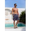 imageMens Swim Trunks Hawaiian Bathing Mesh Lining Suit Swimsuits Beach Shorts with PocketsNavy Turtle