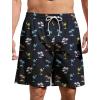 imageMens Swim Trunks Hawaiian Bathing Mesh Lining Suit Swimsuits Beach Shorts with PocketsSunset and Palm Tree