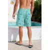 imageMens Swim Trunks Hawaiian Bathing Mesh Lining Suit Swimsuits Beach Shorts with PocketsTurquoise Shark