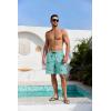 imageMens Swim Trunks Hawaiian Bathing Mesh Lining Suit Swimsuits Beach Shorts with PocketsTurquoise Shark