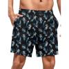 imageLzzidou Men Swim Trunks with Mesh Liner 5 Inch Inseam Board Shorts Quick Dry Bathing SuitFlower