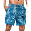 imageLzzidou Men Swim Trunks with Mesh Liner 5 Inch Inseam Board Shorts Quick Dry Bathing SuitJelly Sea
