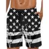 imageLzzidou Mens American Flag Swim Trunks USA 4th of July Patriotic Board Shorts Quick Dry Lined Beach ShortsPatrioticwhite Black