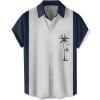 imageLzzidou Mens Hawaiian Shirt Short Sleeve Button Down Beach ShirtsCoconut Tree