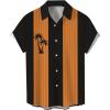 imageLzzidou Mens Hawaiian Shirt Short Sleeve Button Down Beach ShirtsCoconut Treeorange