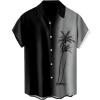 imageLzzidou Mens Hawaiian Shirt Short Sleeve Button Down Beach ShirtsGradient Grey Coconut