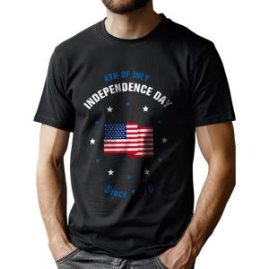 imageLzzidou Mens 4th of July Shirts American Flag Patriotic Shirts Short Sleeve USA Memorial Day Cotton T ShirtsIndependence
