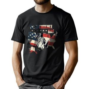 imageLzzidou Mens 4th of July Shirts American Flag Patriotic Shirts Short Sleeve USA Memorial Day Cotton T ShirtsRetro Map
