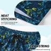 imageBoys Swim Trunks with Compression Liner Boys Stretch Swim Shorts Quick Dry 2 in 1 Beach Shorts 417 Y80s Dinosaur