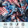imageBoys Swim Trunks with Compression Liner Boys Stretch Swim Shorts Quick Dry 2 in 1 Beach Shorts 417 YAmerican Flag Dinosaur