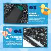 imageBoys Swim Trunks with Compression Liner Boys Stretch Swim Shorts Quick Dry 2 in 1 Beach Shorts 417 YBlack Galaxy