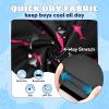 imageBoys Swim Trunks with Compression Liner Boys Stretch Swim Shorts Quick Dry 2 in 1 Beach Shorts 417 YBlack Shark
