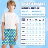 imageBoys Swim Trunks with Compression Liner Boys Stretch Swim Shorts Quick Dry 2 in 1 Beach Shorts 417 YBlue Duck