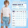 imageBoys Swim Trunks with Compression Liner Boys Stretch Swim Shorts Quick Dry 2 in 1 Beach Shorts 417 YBlue Palm Tree Flamingo