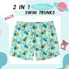 imageBoys Swim Trunks with Compression Liner Boys Stretch Swim Shorts Quick Dry 2 in 1 Beach Shorts 417 YDice Leaves