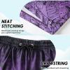imageBoys Swim Trunks with Compression Liner Boys Stretch Swim Shorts Quick Dry 2 in 1 Beach Shorts 417 YGradient Purple Leaf