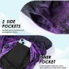 imageBoys Swim Trunks with Compression Liner Boys Stretch Swim Shorts Quick Dry 2 in 1 Beach Shorts 417 YGradient Purple Leaf
