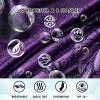 imageBoys Swim Trunks with Compression Liner Boys Stretch Swim Shorts Quick Dry 2 in 1 Beach Shorts 417 YGradient Purple Leaf