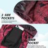 imageBoys Swim Trunks with Compression Liner Boys Stretch Swim Shorts Quick Dry 2 in 1 Beach Shorts 417 YGradient Red Leaf
